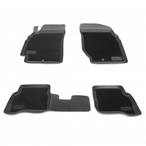 Коврики в салон Nissan Almera Classic 2006-2013, комбинированные Norplast, Черный, Арт. NPLPO6105CM