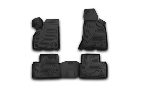 Коврики в салон LADA Priora 2007-2013 Седан, полиуретан 3D Element, Черный, Арт. F120250E1