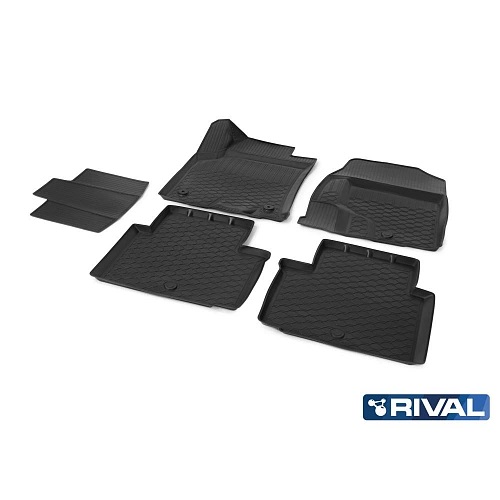 Коврики в салон Haval H2 2014-2021, полиуретан Rival, Черный, Арт. 19401001