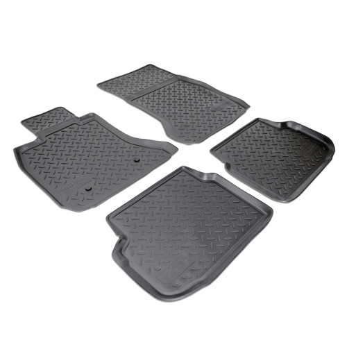 Коврики в салон BMW 7 (F01) 2012-2015 Short FL, полиуретан Norplast, Черный, Арт. NPL-Po-07-40