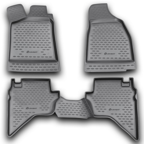 Коврики в салон Mazda BT-50  2006-2008, полиуретан Element, Черный, Арт. UR81LO351