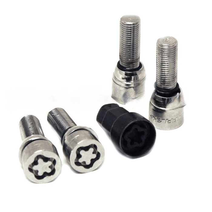Секретные болты M14x1.5 Сфера L-28мм Хром, Ключ 17-19, Арт. 684110KK/SL-2Key