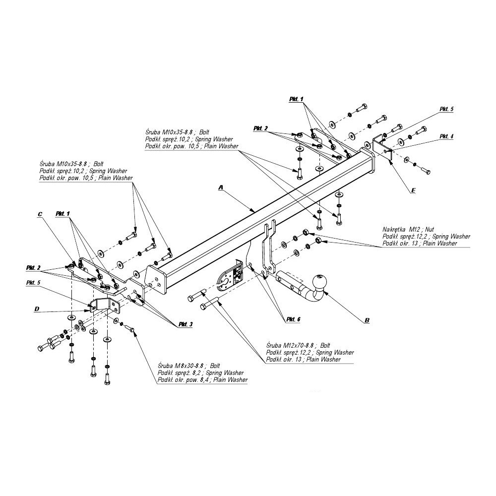 Фаркоп Nissan X-Trail (T30) 2003-2007 FL IMIOLA Арт. N022