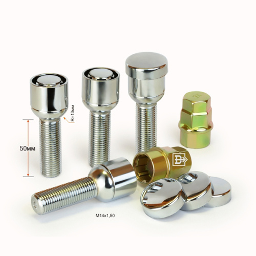 Секретные болты M14x1.5 Сфера L-50мм Хром, Ключ 17-19, Арт. 384195X2