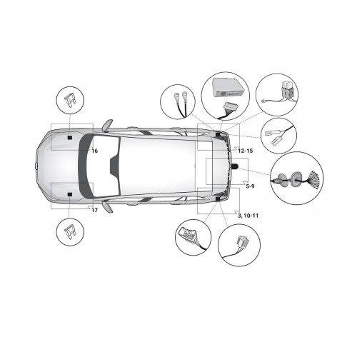 Блок согласования Toyota Highlander (U70) 2019- Универсальный 13pin Hak-System Арт. 21250564