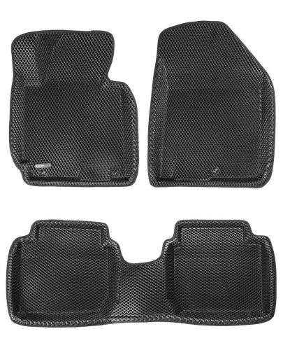 Коврики в салон Kia Cerato  2013-2016 Седан, 3D EVA Euromat, Черный, Арт. EM3DEVA002921