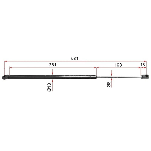Амортизаторы крышки багажника  Citroen C4 Picasso I 2006-2013, (L=R) Арт. ST8731N9