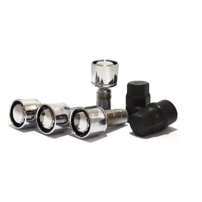 Секретные болты M14x1.5 Сфера L-28мм Хром, Ключ 17-19, Арт. 384110X-2Key