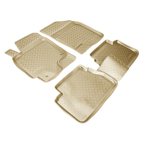 Коврики в салон Chevrolet Epica (V250) 2006-2009, полиуретан Norplast, Бежевый, Арт. NPLPO1209B