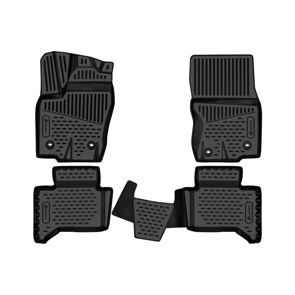 Коврики в салон Toyota Land Cruiser (J250) 2023-, полиуретан 3D Element, Черный, 5мест, с накладкой на тоннеле Арт. ELEMENT3DA70978210K