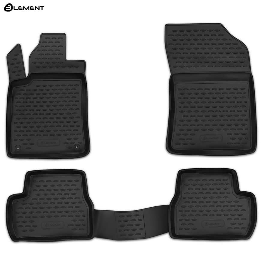 Коврики в салон Citroen DS3 2009-2014 Хэтчбэк 3 дв., полиуретан Element, Черный, Арт. CARCRN10037h