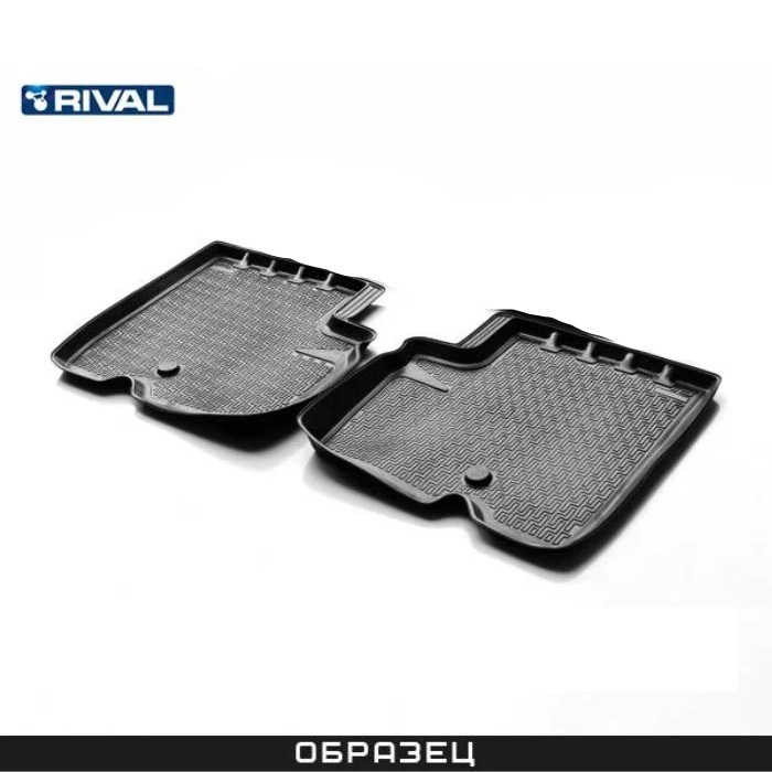 Коврики в салон LADA Granta (2190) 2011-2018 Седан, полиуретан 3D Rival, Черный, задние Арт. 16001006