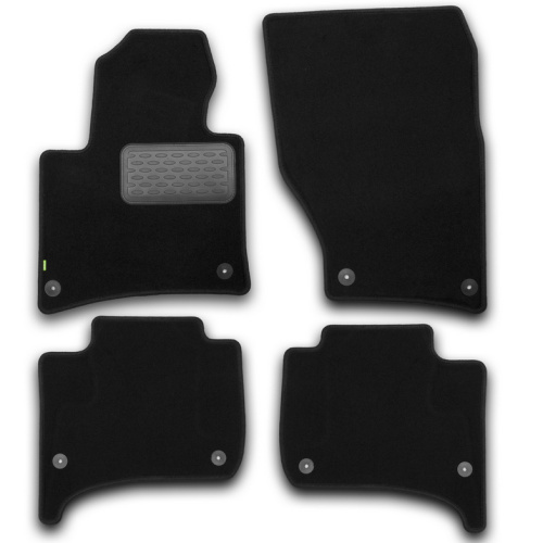 Коврики в салон Volkswagen Touareg  2010-2014, текстильные Klever standart, Черный, Арт. KVR02513601210KH