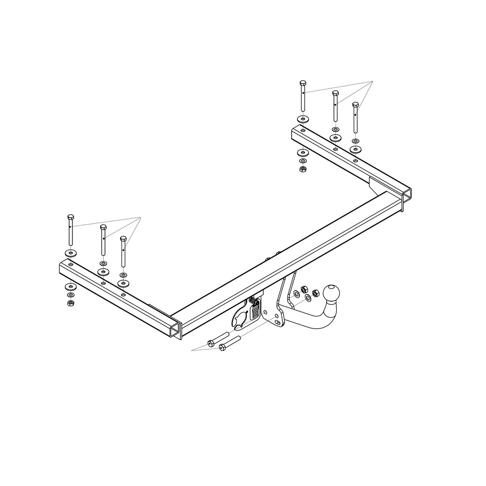 Фаркоп Volkswagen Passat (B5) 1996-2001 Седан 4WD GALIA Арт. V050A