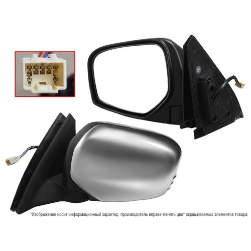 Зеркало боковое  Mitsubishi L200 IV 2006-2014 Обогрев/Рег-ка/Скл-ние/7конт/хром, слева (L) Арт. ST160061