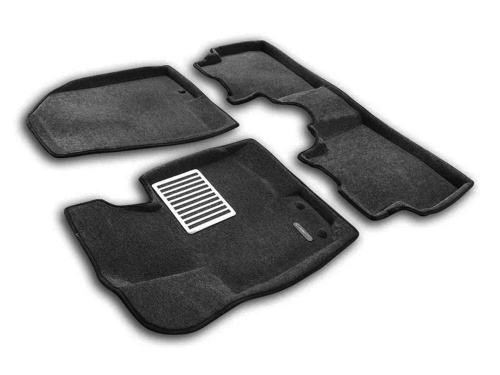 Коврики в салон Hyundai ix35 2009-2013, 3D ткань Euromat LUX, Серый, Арт. EM3D002707G