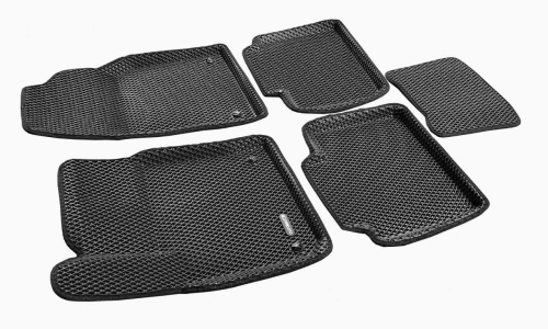 Коврики в салон Geely Monjaro  2022-, 3D EVA Euromat, Черный, Арт. EM3DEVA001412