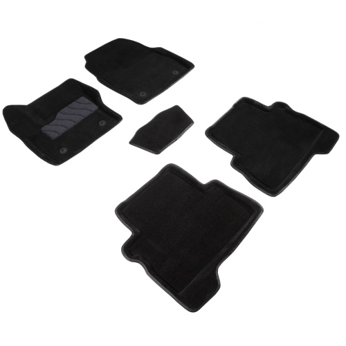 Коврики в салон Ford Kuga  2016-2019 FL, 3D ткань Seintex , Черный, Арт. 88358