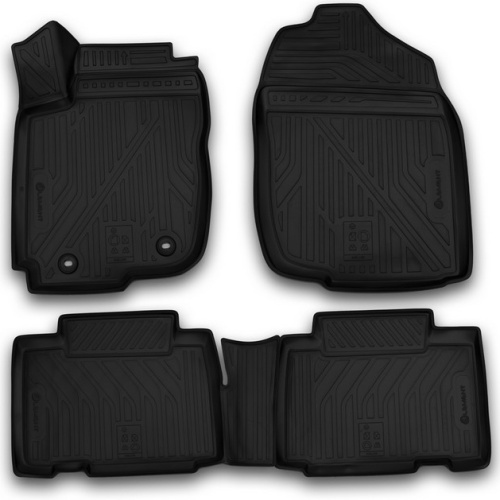 Коврики в салон Toyota RAV4 (XA40) 2012-2015, полиуретан 3D Element, Черный, Арт. CARTYT00007K