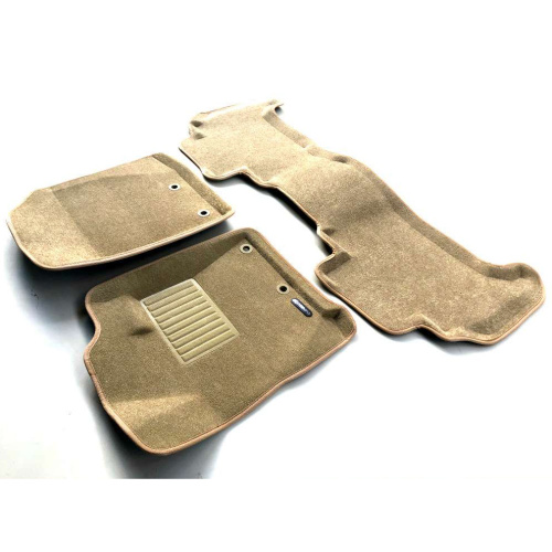 Коврики в салон Toyota Land Cruiser 200 2012-2015 FL1, 3D ткань Euromat Business, Бежевый, Арт. EMC3D005140T