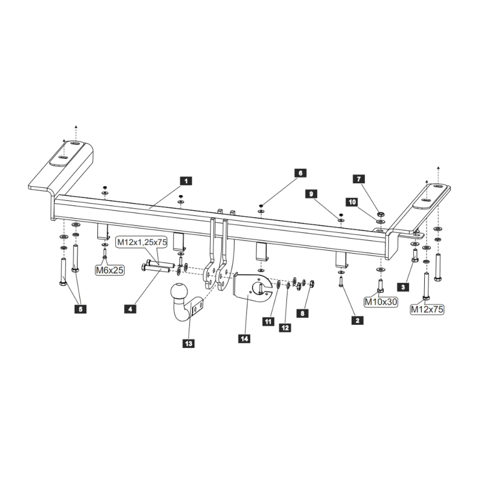 Фаркоп Chrysler Pacifica I 2003-2006 BALTEX Арт. 04209512