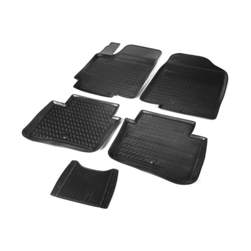 Коврики в салон BMW X5 (G05) 2018-2023, полиуретан 3D Rival, Черный, Арт. 10502001
