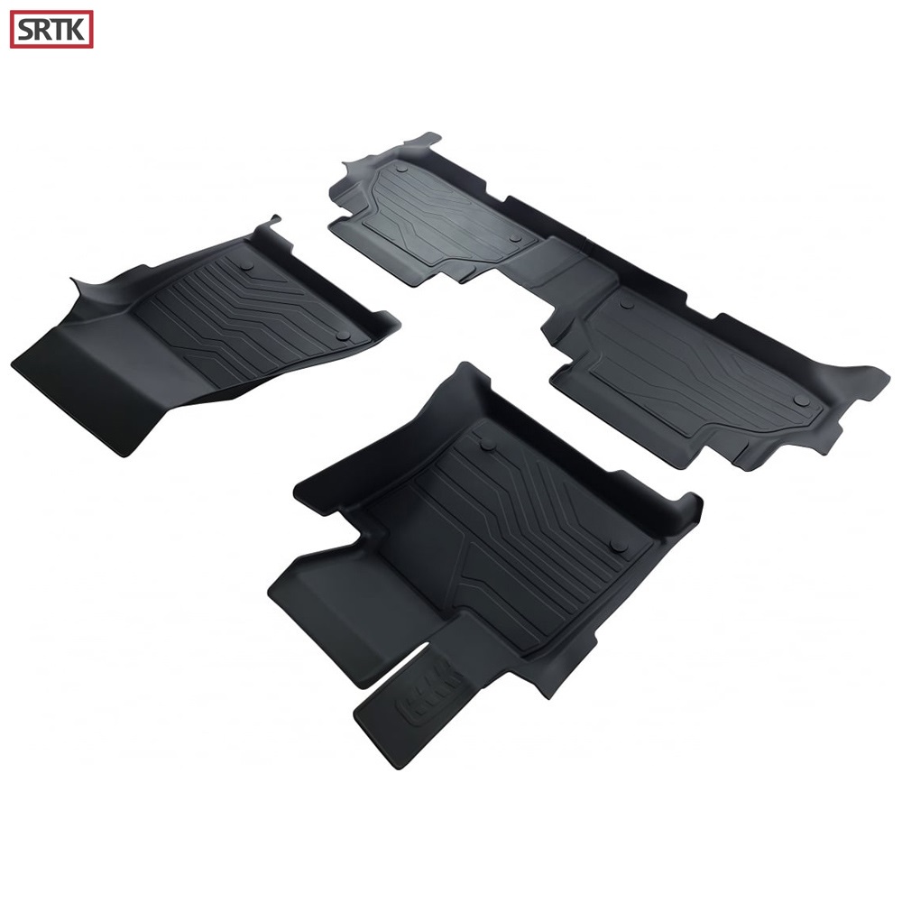 Коврики в салон BMW X6 (F16) 2014-2019, резина 3D SRTK LUX, Черный, Арт. 3D.BM.X.6.14G.08Х19