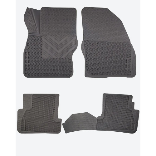 Коврики в салон Ford Focus  2004-2008 Хэтчбэк 3 дв., 3D Sota bord резина, Черный, Арт. EVTS0174