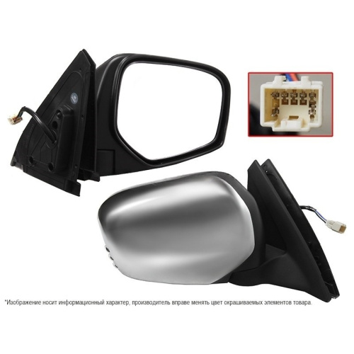 Зеркало боковое  Mitsubishi L200 IV 2006-2014 Обогрев/Рег-ка/Скл-ние/7конт/хром, справа (R) Арт. ST160062