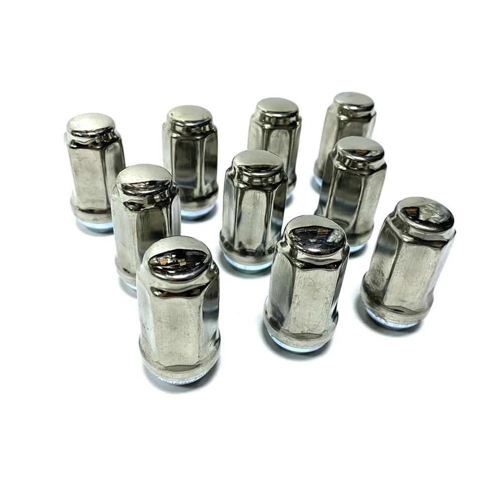 Гайка колеса M12x1.25 Конус h-47мм закрытая, Нержавеющий колпачек, Ключ 21, Арт. 911944HT