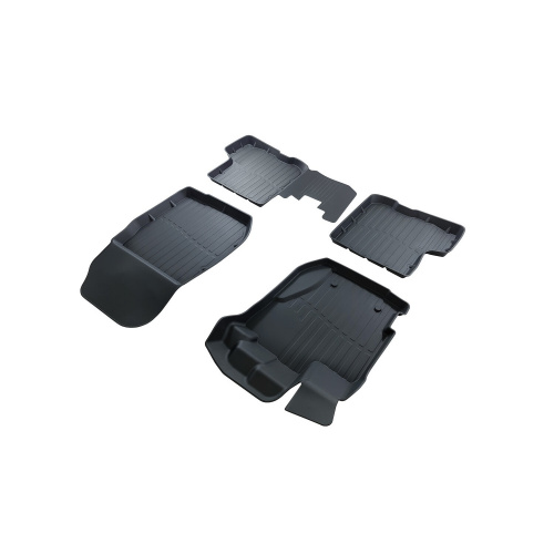 Коврики в салон Renault Duster  2020-2023, резина 3D SRTK LUX, Черный, 2WD/4WD Арт. 3D.RN.DUST.21G.02X35