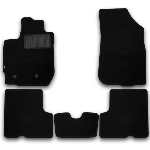 Коврики в салон Renault Duster  2015-2020 FL, текстильные Klever standart, Черный, 2WD/4WD, с ручкой для дистанционного открытия лючка бензобака Арт.