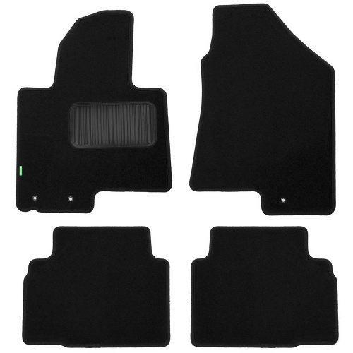 Коврики в салон Hyundai ix35 2009-2013, текстильные Klever standart, Черный, Арт. KVR02203601210KH