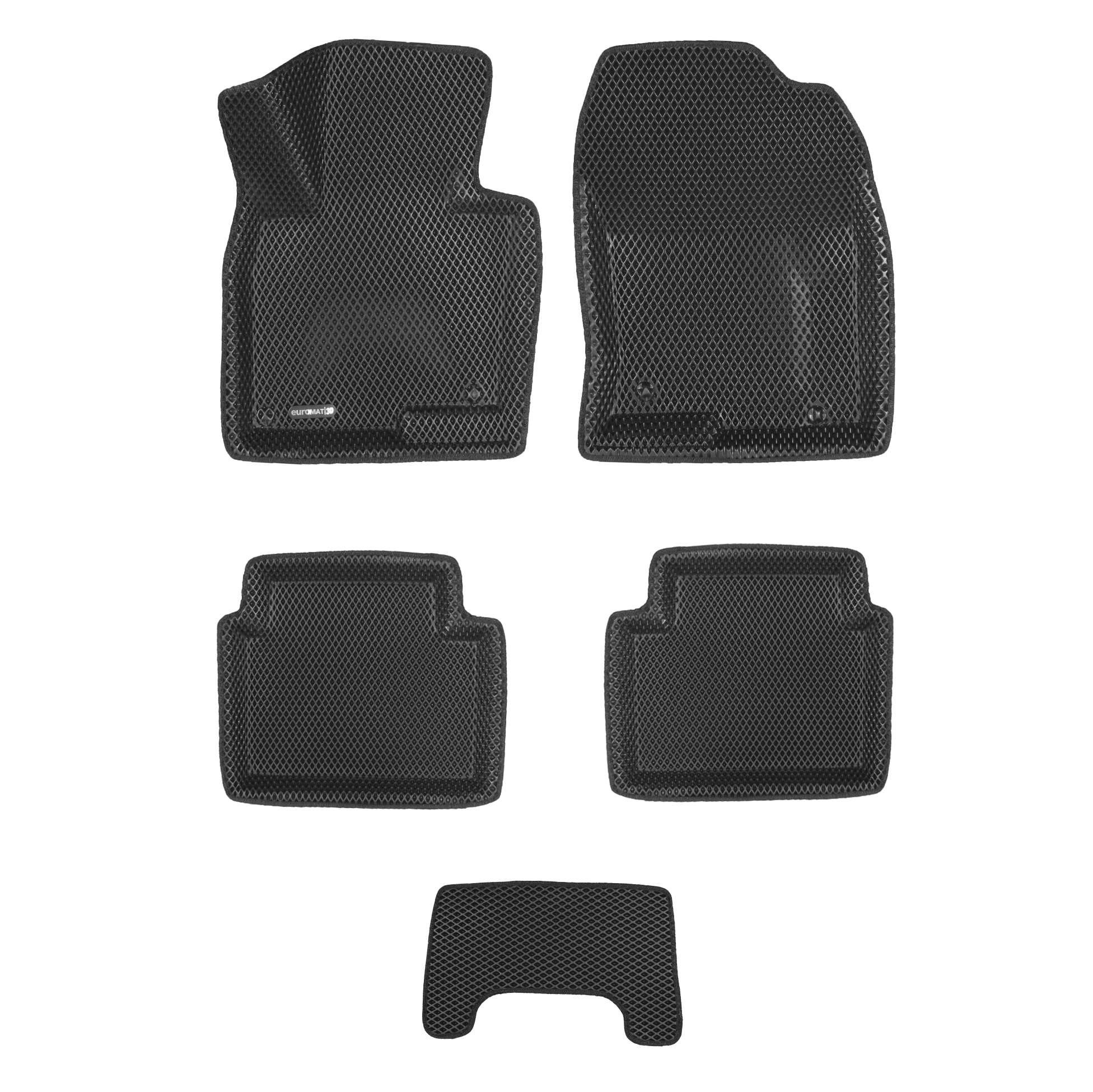 Коврики в салон Hyundai Elantra (MD) 2010-2013, 3D EVA 05 НБ "сота", Черный, Арт. EVA3DCerIII-05Bk