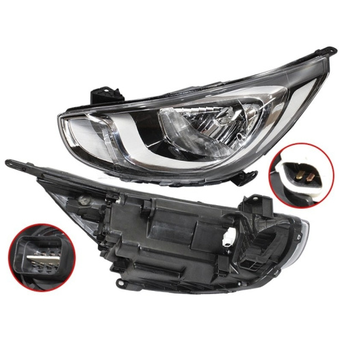 Фара  Hyundai Solaris 2010-2014 Седан с электрокорректором, левая (L) Арт. 20E312052B