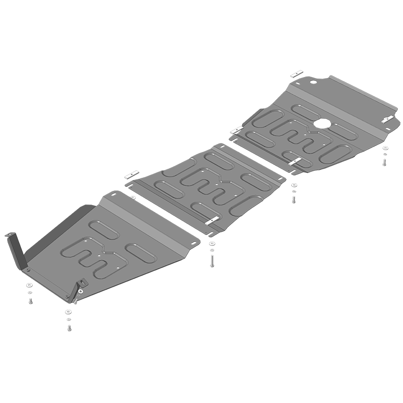 Защита картера двигателя, КПП, РК, радиатора, переднего дифференциала (редуктора) Suzuki Grand Vitara 2005-2008 5 дв. Арт. 72403