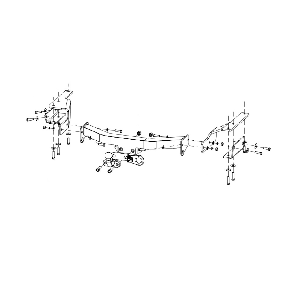 Фаркоп Toyota Highlander (U50) 2013-2016 BALTEX Арт. 2424255308E