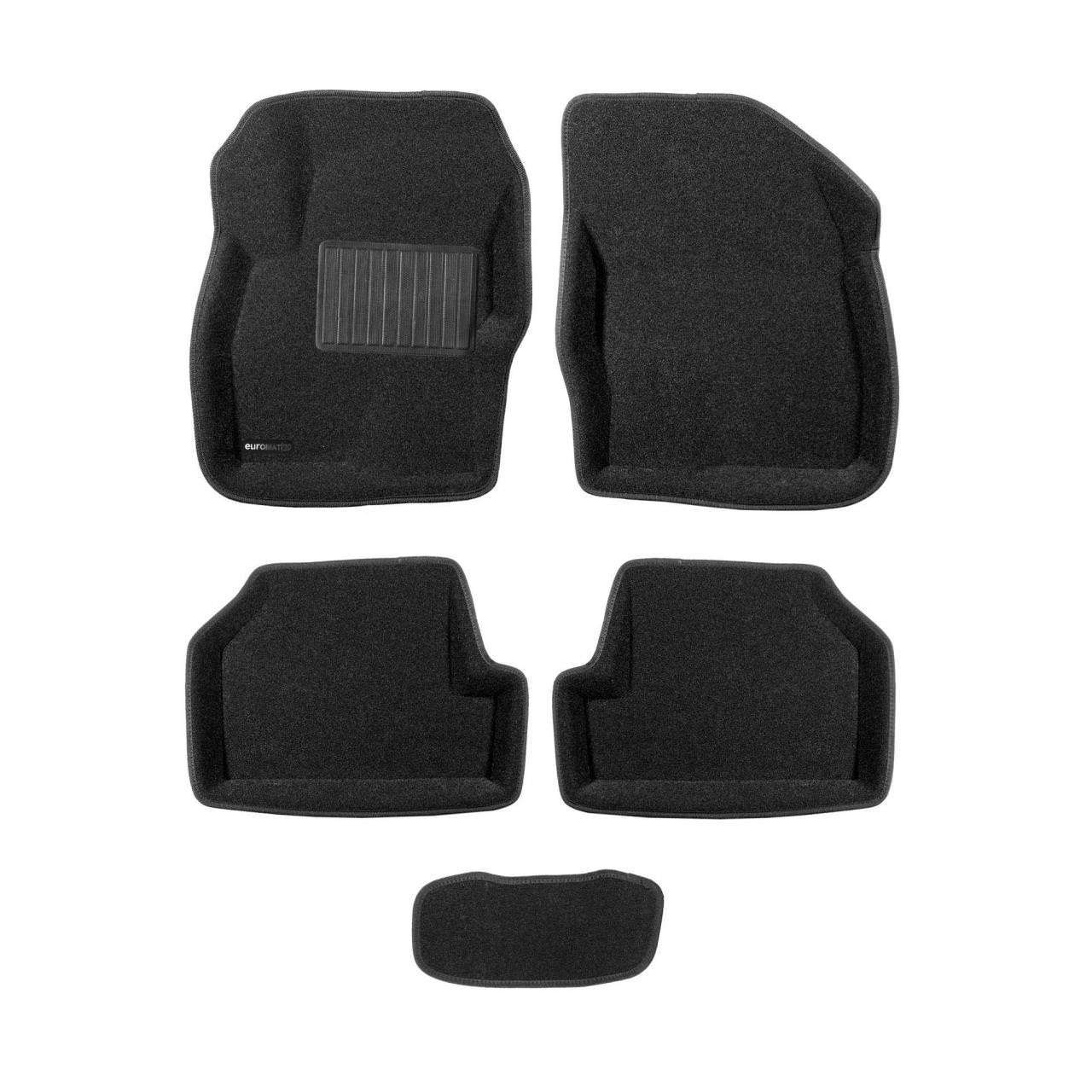 Коврики в салон Ford Focus  2004-2008 Хэтчбэк 3 дв., 3D ткань Euromat Business, Черный, Арт. EMC3D-002214