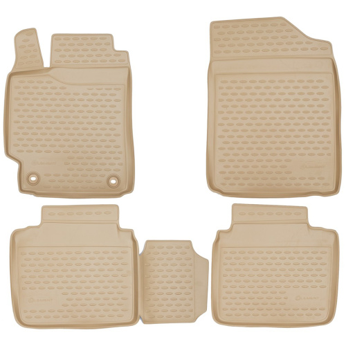 Коврики в салон Toyota Camry (XV50) 2011-2014, полиуретан Element, Бежевый, Арт. NLC.48.51.212kh