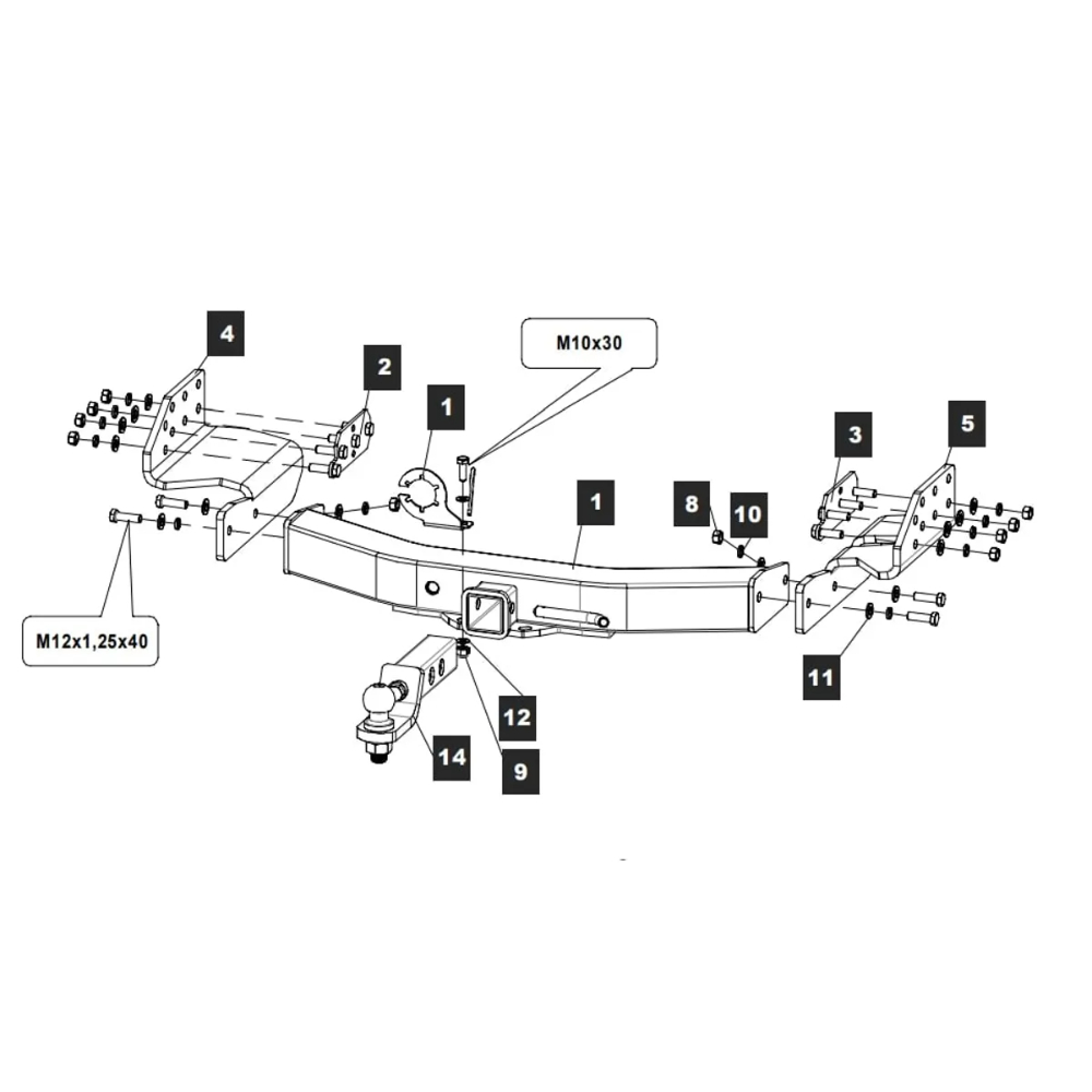Фаркоп Mitsubishi Pajero Sport II 2008-2013 E с антистуком TOWRUS Арт. 189379
