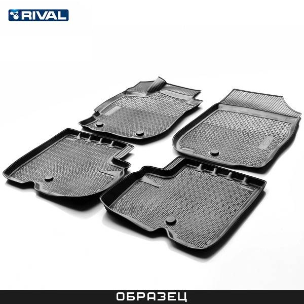 Коврики в салон Soueast S07 2024-, литьевые Rival, Черный, 4WD Арт. 10918002