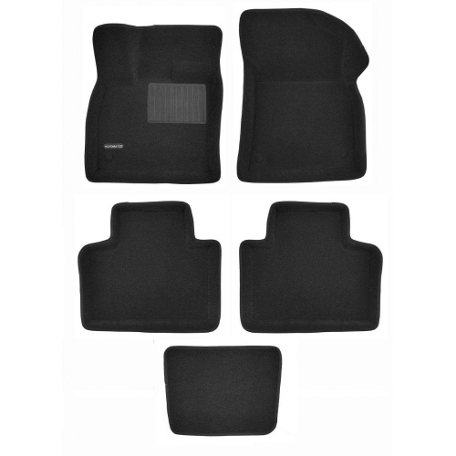 Коврики в салон Geely Atlas  (FX11) 2023-, 3D ткань Euromat Business, Черный, 4WD Арт. EMC3D001418