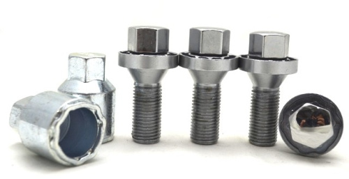 Секретные болты M12x1.5 Конус L-24мм Хром, Спец Ключ, Арт. C675093NNI2KEY