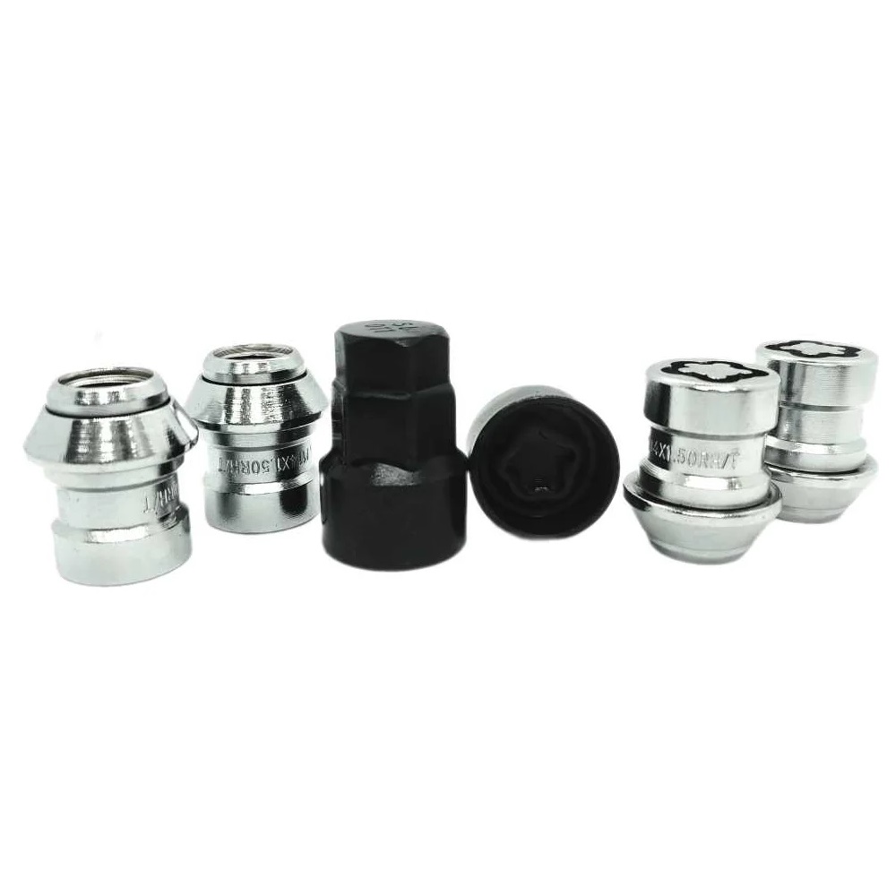 Гайки секретные M14x1.5 Конус h-36мм закрытая, Хром, Ключ 17-19, Арт. C726448(33L)FordEM-2Key