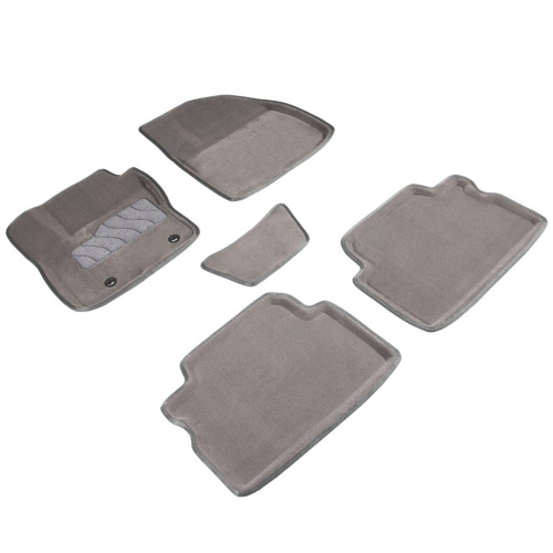 Коврики в салон Ford Kuga  2008-2013, 3D ткань Seintex , Серый, овальный крепеж Арт. 71717