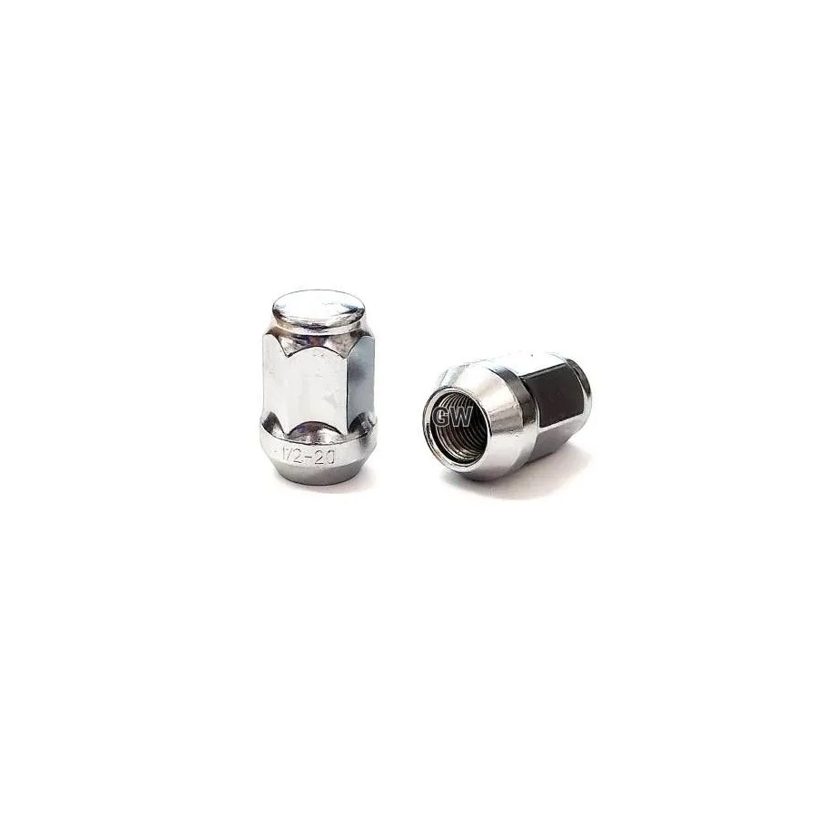Гайка колеса М1/2-20 Конус h-35мм закрытая, Хром, Ключ 19, Арт. 801442HT