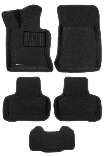 Коврики в салон Mercedes GLK (X204) 2008-2012, 3D ткань Euromat Business, Черный, Арт. EMC3D-003511
