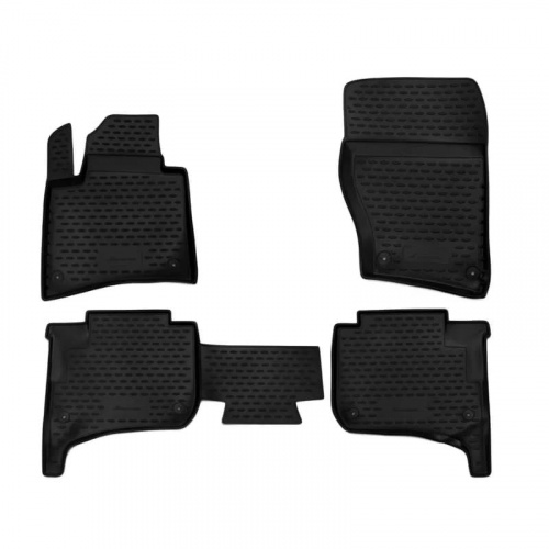 Коврики в салон Volkswagen Touareg  2010-2014, полиуретан Element, Черный, Арт. NLC5131210KH