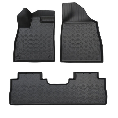 Коврики в салон GAC GS8  2021-, полиуретан 3D Norplast, Черный, 1,2 ряд Арт. NPA11-C27-206