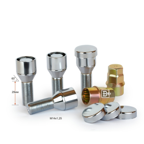 Секретные болты M14x1.25 Конус L-29мм Хром, Ключ 17-19, Арт. 377115X2